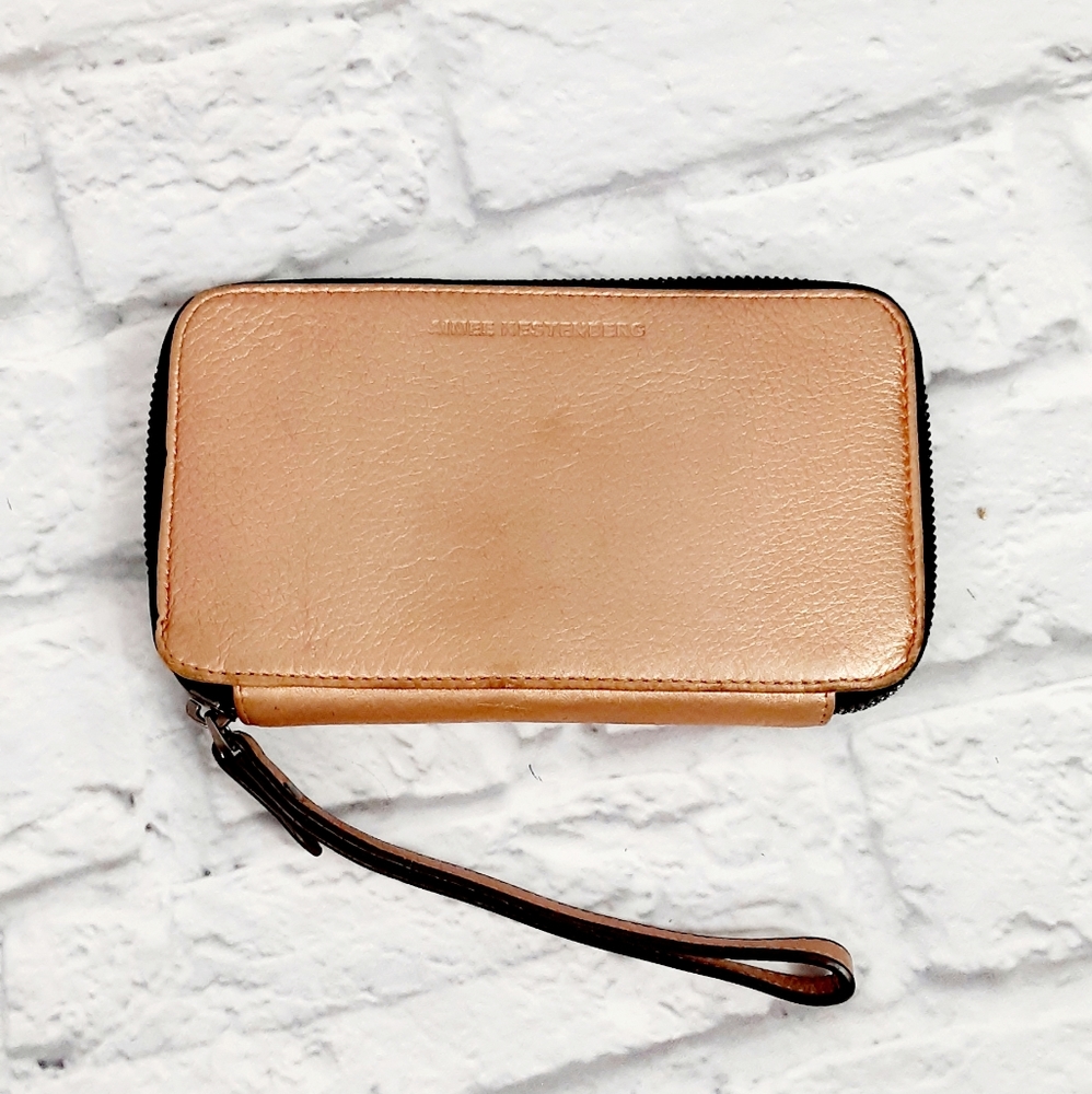 Aimee Kestenberg bronze metallic leather wallet